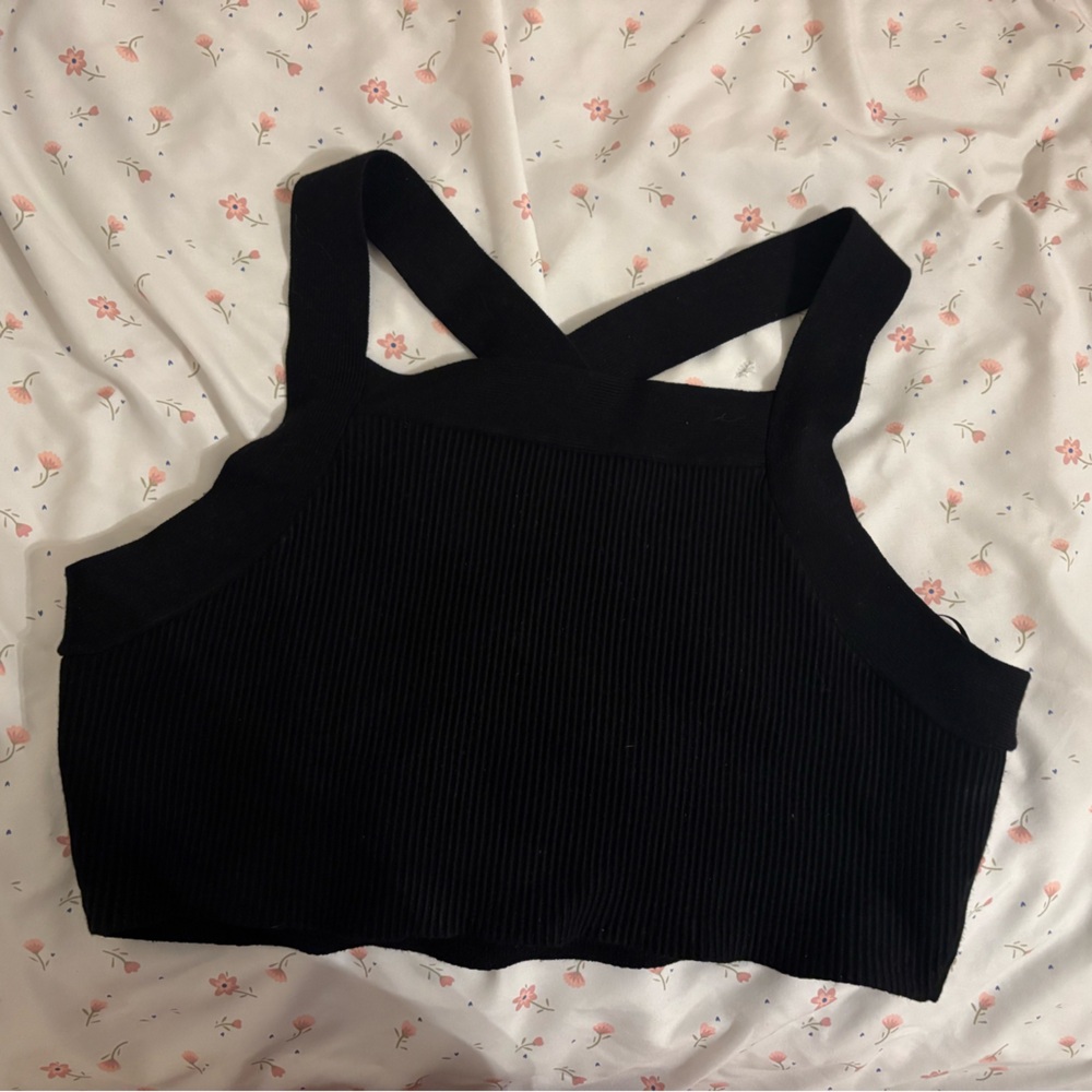 House of Harlow 1960 Black Crop Top